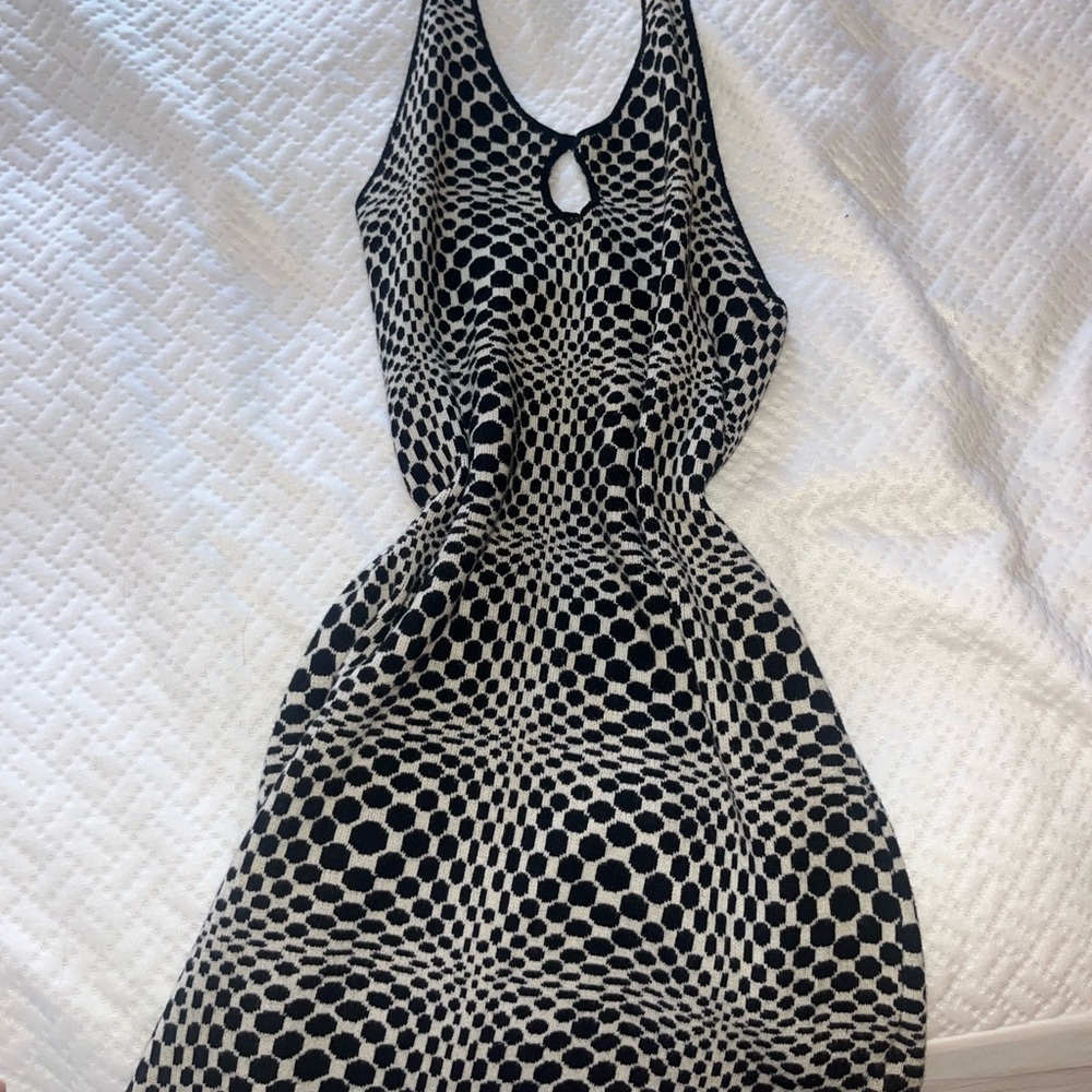 MOTEL ROCKS B&W MINI DRESS - Picture 1 of 3
